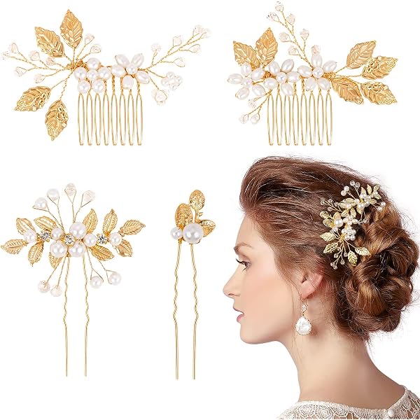 Serre-tête Feuille D'Or Boho TseenYi - Bijou Mariage, Cadeau Femme Et Fille