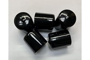 dexierp Protection Force M33 Protecteurs de filetage de vis et 1-5/16 "32 33 mm OD (lot de 8) Poteau de tuyau Couvercle d'extrémité de tube Capuchon rond en vinyle noir flexible