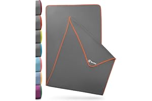 NirvanaShape Serviette de Yoga antidérapante | Serviette de Hot Yoga à Picots antidérapants | Serviette de Yoga hygiénique-À Poser sur Le Tapis de Yoga [ 185 x 63 cm ]