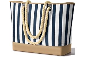 oscaurt Large Beach Bag, Waterproof Beach Bags for women with Zip and Pockets Summer Travel Tote Bag Pool Bag Holiday Essentials for Women Shopping Bag Reusable Foldable Shoulder Bag