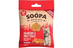 Soopa Cranberry and Sweet Potato Healthy Bites Dog Treat, 50 g