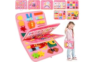 Gontence Spielzeug ab 2 3 4 Jahre - Busy Board - Montessori Spielzeug ab 1 Jahr - Kinderspielzeug Motorikspielzeug - Kleinkinder Activity Board Lernspielzeug - Geschenk Mädchen Vier