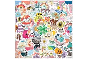BIMANI 100PCS Autocollants mignons pour bouteilles d'eau, ordinateur, skateboard, packs d'autocollants Kawaii Vsco, décalcomanies amusantes en vinyle imperméable pour enfants, adolescents et filles.