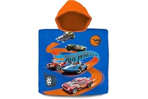 SRV HUB Kids Licensing Poncho Toalla Hot Wheels Algodon