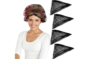 WILLBOND '4 Pack Women's Cotton Triangle Hair Nets 35'' x 35'' x 57'''