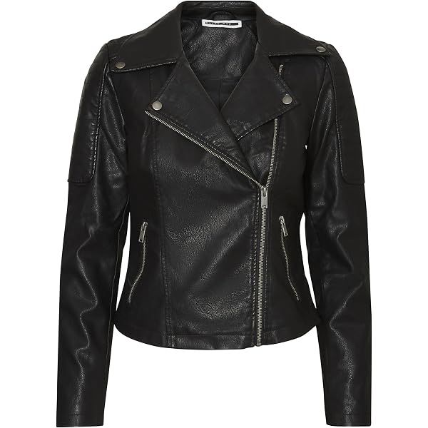 ONLY Onlmanilla Faux Leather Biker OTW - Veste De Motard Femme En Similicuir, Style Élégant Et Confortable