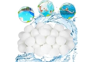 EKKONG Kulki filtrujące, 1000 g zastępują piasek filtrujący o wadze 36 kg, do basenów wewnętrznych i zewnętrznych, pomp filtrujących i akwariowych, materiał filtrujący (1000 g)