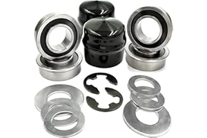 (4 Pack) Husqvarna, AYP, Craftsman, 532124959 Front Wheel Bushing to Bearing Conversion Kit - OEM UPGRADE, HD Switch