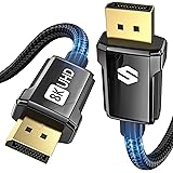 Cavo Displayport 1.4 240Hz, Cavo DP 1.4 2M Supporto 8K@60Hz, 4K@144Hz, 2K@240Hz, HBR3 32.4Gbps, HDR, DSC 1.2, G-Sync & Free-S