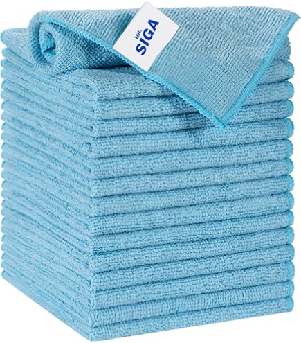 Betriebsausstattung24 Panni in microfibra – 10 pezzi – Dimensioni: 40 x 40 cm – Colore: menta – Materiale: poliestere/poliammide – stracci, panni per la pulizia, panni per la pulizia – bagno, torta