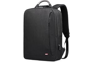 HYZUO Sac à Dos pour Ordinateur Portable 15,6 Pouces avec Port de Charge USB Résistant à l'eau Multifonction Sac à Dos PC Portable pour Collège Affaire Scolaire Voyage Hommes Femmes, Noir