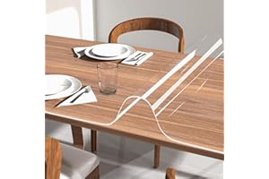 NATRKE Tapis de Bureau Transparent 120x60 cm, Grand Clair Sous-main Bureau Transparent PVC Tapis de Protection, Antidérapant Résistant à la Chaleur Tapis de Table pour Ordinateur Bureau Maison