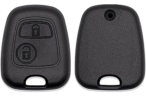Lage Guscio per Chiave compatibile con Peugeot 106, 107, 206, 207, 208, 407, Citroen C1 C2 C3 C4 C5 Xsara Picasso Saxo Toyota Aygo - Telecomando Auto Cover Scocca Ricambio a 2 Tasti Pulsanti