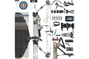CENWTY 20-70 LBS Compoundbogen Set PRO Erwachsene Bogenschießen Jagdbogen Bogenfischen Compound Bogen und Pfeil Set mit Zubehör für Jagd Zielschießen Praxis Links & Rechtshänd