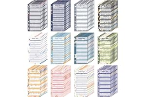 FUNNGY A6 Budget Planner, 72 Pieces Budget Sheets A6 Refill Inlays Saving Challenge Budget Planner 6 Holes Budget Binder Planner Accessories Refill Paper for Binder Notebook 6 Holes Budget Card