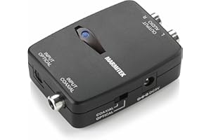 Digital to Analog Audio Converter - Marmitek Connect DA21 - Toslink or Coaxial to Analog Converter - Wolfson DAC Technology for the Best Sound Reproduction - 192 kHz Sampling Rate - SPDIF - Optical