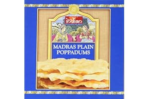 TRULY INDIAN Poppadums Madras (Indisches Fladenbrot aus Linsenmehl für die Zubereitung in der Pfanne, Als Beilage oder Snack) (12 x 112 g)