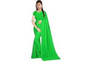 TreegoArt Fashion Frauen, s Georgette Plain Saree Mit Unstitched Bluse Stück