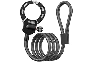 Honszex Antivol Trotinette Electrique, Antivol Velo Electrique, Cadenas Trotinette Electrique, Cadenas Velo Antivol 39.37inch, Antivol Menottes Trottinette, Accessoires Trottinette Electrique