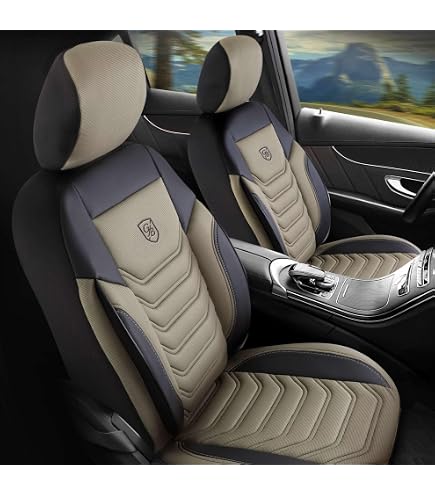 Walser Housse de Protection pour Voiture Billy en Cuir véritable, protège-siège de Voiture, Housse de siège en Cuir véritable en Taille Beige 19636