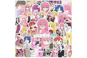 SANMATIC 50 pezzi BOCCHI THE ROCK! adesivi misti anime per laptop, paraurti, skateboard, bottiglie d'acqua, computer, telefono, pacchetto di adesivi anime per bambini/ragazzi…