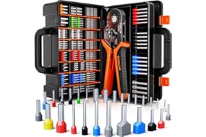 SOMELINE® Set di Puntalini, 28 Tipi [0,25-10mm²] Capicorda Elettrici a Crimpare, Pinza Crimpatrice Capicorda, Pinza Capicorda, Crimpatrice Puntalini, Attrezzi Elettricista, Kit Elettricista