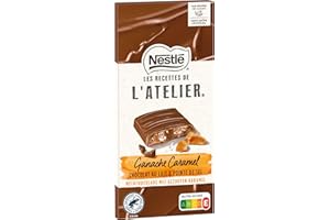 LES RECETTES DE L’ATELIER Nestlé Les Recettes de L'Atelier - Tablette Chocolat Lait Ganache Caramel - 143g