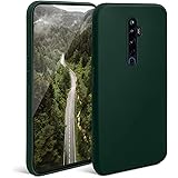 Moozy Minimalist Series Coque en Silicone pour Oppo Reno2 Z, Vert Foret - Finition Mate, Étui Fin et Mince de TPU Souple Case