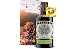 ‎KAIZA KAIZA 5 GIN - 0,7 l - 43% | Der ausgezeichnete Gin aus Südafrika/Kapstadt | Frisch, weich, exotisch mit schwarzer Johannisbeere und Grapefruit | Perfekt als Gin Tonic | Sunrise