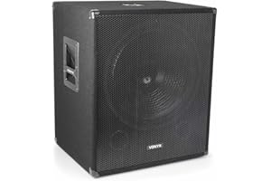 Vonyx SMW18 PA Passiv Subwoofer, 18 Zoll Sub, 1000 Watt, stabile Party Bass Box, Tieftöner, Passive DJ Lautsprecherbox mit Filzbeschichtung in schwarz