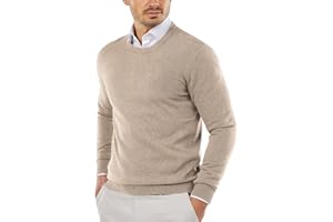 COOFANDY Herren Pullover mit Rundhalsausschnitt Strickpullover Business Feinstrick Winterpullover Männer