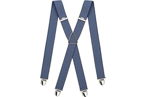 Pierrot - Bretelle Uomo Larghe Vintage - Regolabili Fino A 130cm - Garantite A Vita - Clip molto forti - Bretelle Uomo Eleganti