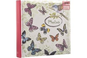 ARPAN - Álbum de Fotos para 200 Fotos de 4 x 6 Pulgadas, diseño de pájaro, Mariposa, Estilo Vintage