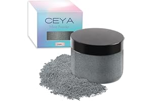 Ceya Mica Powder 150g Grey Pearlescent Effect Dye Pigment Powder for Epoxy Resin Tumbler Slime Bath Ball Soap Dye Slime Candle Making Resin Craft Paint Jewelry Nail Polish