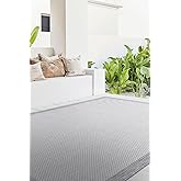 Koza Carpet Fresco Anthracite Ecru Scandinavian Washable Border Carpet Rug Balcony Terrace Corridor Carpet 23745a, 50 x 80