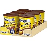 Nesquik NESTLÉ Instantáneo Cacao Soluble 390g Lata-Pack de 6