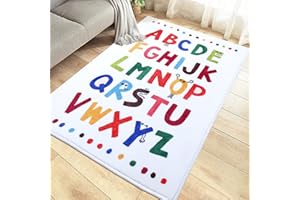 MYTING Kids Rug, ABC Alphabet, Color Educational Learning Area Rug Carpet for Living Room Bedroom Playroom Classroom, Kids rugs Non Slip Machine Washable 80cm×120cm(2.63 ft×3.94 ft)