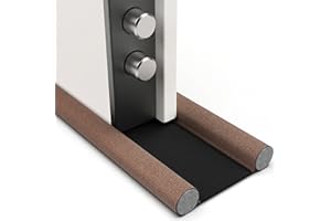 BABYBUNNY Boudin de Porte blindée | pour Portes de 5 à 10 cm d'épaisseur | Prévient Les Courants et Les infiltrations de poussière, d'eau, de lumière, d'insectes et de bruits (Marron Clair)