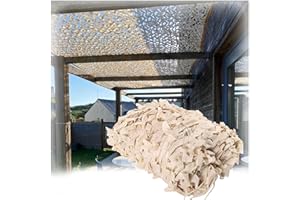 SDKFJ Filet de Camouflage Beige, 3x6m Toile Ombrage Exterieur Sable, Auvent De Terrasse, Filet de Camouflage pour pergola, Protection Solaire, Jardin Décoration