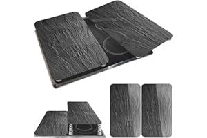 WENKO Placas protectoras para cocina Mod Pizarra, ajustable en altura para todo tipo de cocinas, tabla de cortar y protector contra salpicaduras, vidrio, 30 x 52 cm, juego de 2