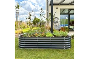 UNIGARDIA Bancal de Metal de 240 x 60 x 43 cm – Kit Modular 9 en 1 de bancal Elevado – Jardinera elevada para jardín de Acero Zn-Al-MG Vida útil mínima de 20 años – 43 cm de Alto,