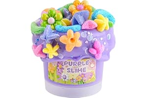 OKAYBEE Viola Thick & Glossy Slime, set sottile super morbido e non adesivo, per ragazze e ragazzi di età compresa tra 8 e 12 anni, giocattolo sensoriale per bambini, regalo di Pasqua e Natale