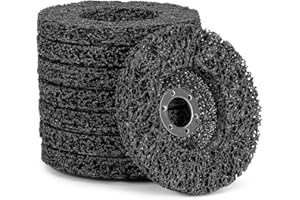 FD-WORKSTUFF Disco di pulizia │ 5 pezzi │ Ø 125 mm │ Disco CSD │ Nero │ Disco di pulizia grossolano │ per smerigliatrici angolari