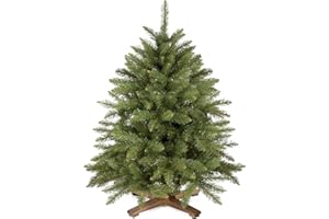 Royal Trees Sztuczna choinka 120 cm – skandynawski świerk sztuczny, gęsta choinka z 316 końcówkami, naturalna jodła mała w zestawie ze stabilnym drewnianym stojakiem i torbą do przechowywania