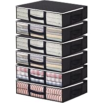 Unterbett-Aufbewahrungsbox Mit Sichtfenster – 2 Stück, Faltbar, Für Decken, Kleidung & Bettwäsche, Praktische Schrank-Organizer