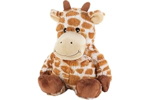 Warmies Peluche Girafe Micro-ondable Peluche Lourde avec Parfum de Lavande Française, Sac de Blé Chaud ou Froid pour Relaxation Fraîche et Soulagement Chaud