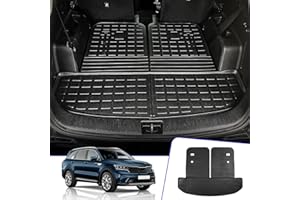 Rongtaod Kofferraummatte kompatibel mit Kia Sorento 2021–2024 Kofferraummatte TPE Allwetter-Rücksitzbezug Schutz 2023 Sorento Zubehör (Kofferraummatte mit Rückenlehnenmatte)