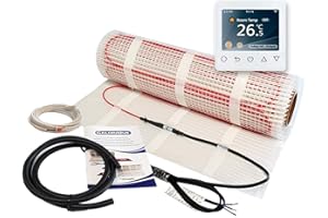 CALORIQUE – Tappetino riscaldante elettrico – 150W/m2 – 8m2 con termostato WiFi – letto sottile, riscaldamento a pavimento elettrico a risparmio energetico – tecnologia Twin [A +++]