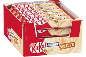 ‎KITKAT Kitkat NESTLÉ KITKAT CHUNKY White Schokoriegel, Knusper-Riegel mit weißer Schokolade & knuspriger Waffel, 24er Pack (24 x 40g)