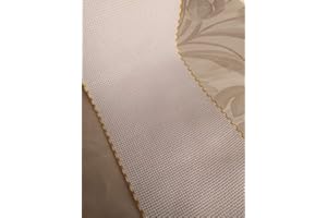 NASTRIFICIO ROSSI SAS NASTRO TELA AIDA 2,5 M VARIANTE NATALE (83 MM, BIANCO/ORO)